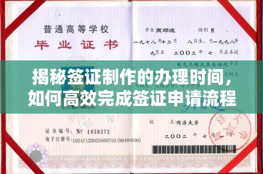 响水揭秘签证制作的办理时间，如何高效完成签证申请流程