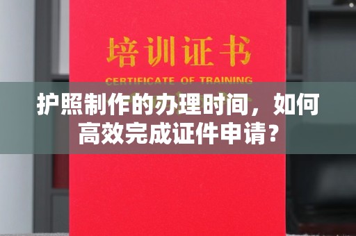 响水护照制作的办理时间，如何高效完成证件申请？